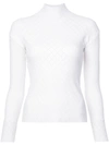 CEDRIC CHARLIER CÉDRIC CHARLIER LONG-SLEEVE KNITTED TOP - WHITE