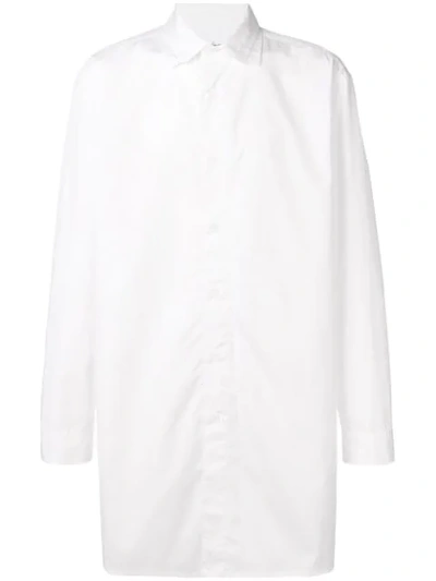 Yohji Yamamoto Concealed Front Shirt In White
