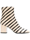 SONIA RYKIEL SONIA RYKIEL STRIPED ANKLE BOOTS - NEUTRALS