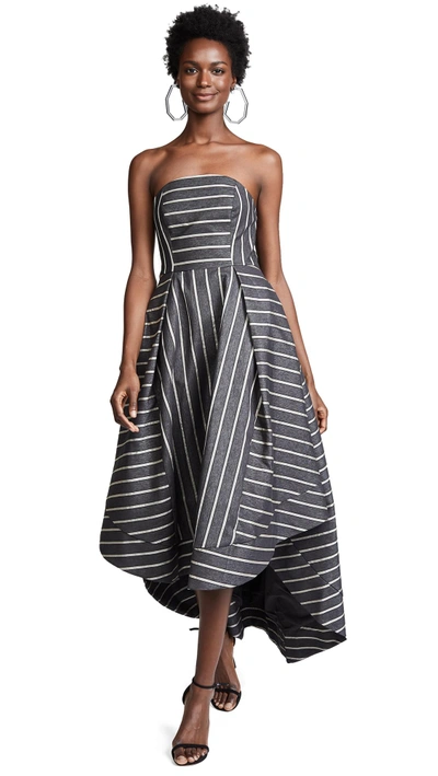 C/meo Collective Moments Apart Gown In Navy Stripe