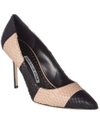 MANOLO BLAHNIK BB 90 SNAKESKIN PUMP,2900081888123