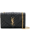 Saint Laurent Black Medium Envelope Chain Bag In Black