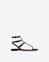 Valentino Rockstud Flip-flop Sandals In Black