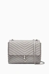 Rebecca Minkoff Edie Flap Quilted Leather Shoulder Bag - Grey