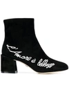 DOLCE & GABBANA EMBROIDERED ANKLE BOOTS