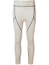 FENDI FENDI FITTED CHECK LOGO LEGGINGS - BLUE