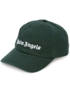 PALM ANGELS PALM ANGELS LOGO EMBROIDERED CAP - GREEN