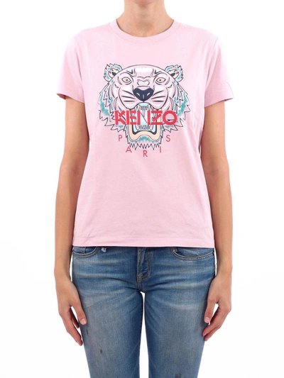 Kenzo Pink Limited Edition Bleached Tiger T-shirt