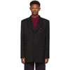 MAISON MARGIELA MAISON MARGIELA BLACK WOOL OVERSIZED BLAZER