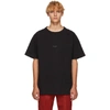 ACNE STUDIOS BLACK DISTRESSED LOGO T-SHIRT