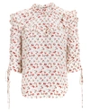 VERONICA BEARD HOWELL FLORAL BLOUSE WHITE/FLORAL,18060114550
