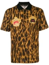 VERSACE ANIMALIER EMBROIDERED POLO SHIRT