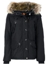 PARAJUMPERS FAUX FUR TRIM HOODED COAT