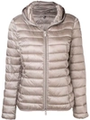 SAVE THE DUCK SAVE THE DUCK HOODED QUILTED JACKET - NEUTRALS