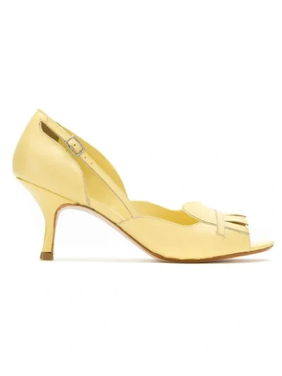 Sarah Chofakian Leather Pumps In Yellow