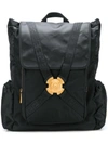 VERSACE VERSACE GRECCA RIBBON BACKPACK - BLACK