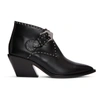 Givenchy Elegant Studded Leather Ankle Boots In 001 Black
