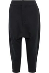 Y-3 WOMAN + ADIDAS FUTURE CROPPED COTTON-BLEND TRACK PANTS BLACK,US 4230358016189728