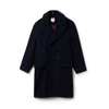 LACOSTE UNISEX LIVE WOOL BROADCLOTH BUTTONED PEA COAT