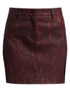 A.L.C Troy Snakeskin Mini Skirt
