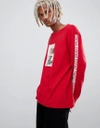 PROFOUND AESTHETIC DUST TO DUST ROSE PRINT LONG SLEEVE T-SHIRT IN BURGUNDY - RED,SS18-024