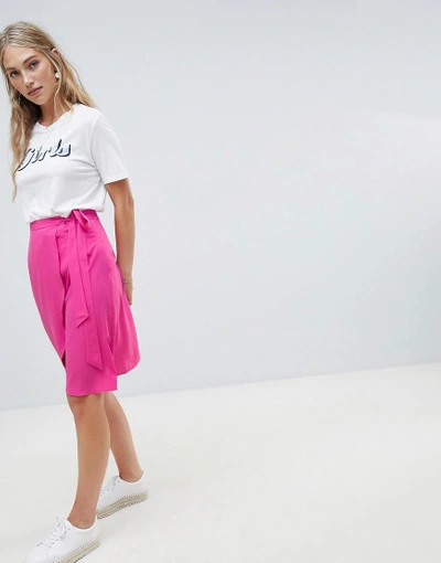 Vero Moda Wrap Skirt-pink