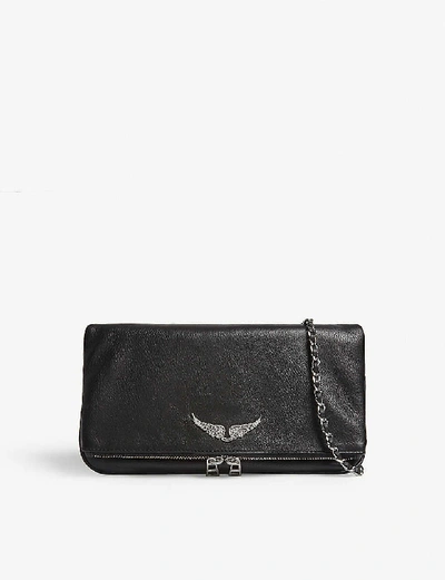 Zadig & Voltaire Rock Clutch Bag In Noir