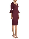 TRINA TURK Casa Mexico Begonia Bell-Sleeve Sheath Dress