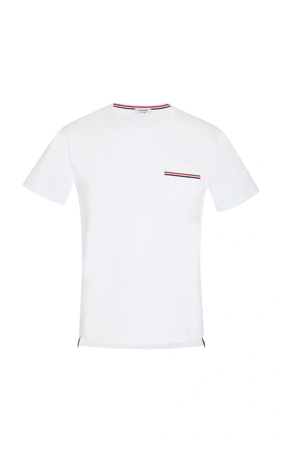 Thom Browne White Medium Weight Cotton Jersey T-shirt