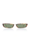 LINDA FARROW Rectangle-Frame Acetate Sunglasses ,657565