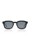 THOM BROWNE MATTE ACETATE SQUARE SUNGLASSES,TBS412-48-01