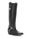 BALENCIAGA Leather Harness Boots,0400096884354