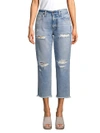 EI8HT DREAMS Cropped Distressed Jeans,0400098907655