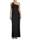 AIDAN MATTOX One-Shoulder Gown,0400097927640