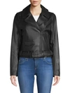 7 FOR ALL MANKIND Leather Moto Jacket,0400099164955