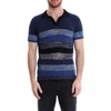 NUUR NUUR STRIPED KNIT POLO