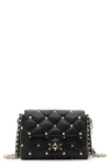 Valentino Garavani Medium Candystud Leather Shoulder Bag - Black