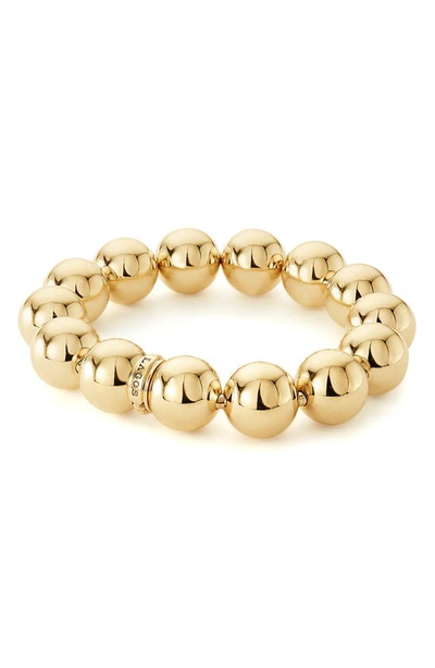Lagos Caviar Gold Collection 18k Gold Beaded Stretch Bracelet, 15mm