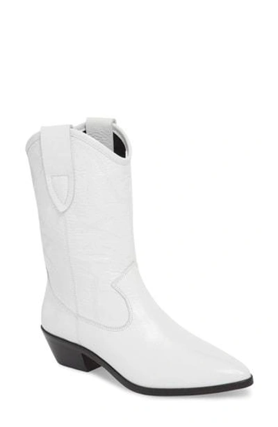 Rebecca Minkoff Kaiegan Leather Cowboy Boots In White