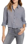 TOMMY JEANS CROP GINGHAM SHIRT,DW04506