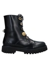 Dolce & Gabbana Embellished Glossed-leather Ankle Boots In Black
