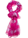 Alexander Mcqueen Skull Print Scarf In Pink