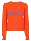 Alberta Ferretti Slim Thursday Wool & Cashmere Sweater In Orange