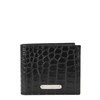 SAINT LAURENT Crocodile-effect leather wallet