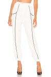 LOVERS & FRIENDS LOVERS + FRIENDS LOLO TRACK PANT IN WHITE.,LOVF-WP164