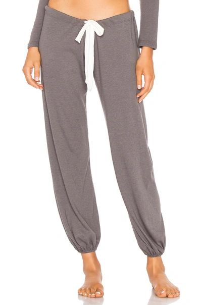 Eberjey Heather Slouchy Lounge Trousers In Light Charcoal