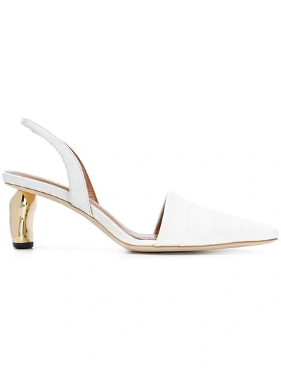 Rejina Pyo Pointed Slingback Pumps In White