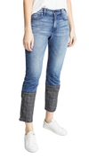 EI8HTDREAMS Straight Leg Jeans with Plaid Cuffs