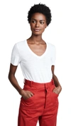 Isabel Marant Étoile Kranger Short-sleeve Linen V-neck Tee In White