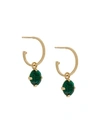 WOUTERS & HENDRIX A Wild Original! emerald crystal hoop earrings